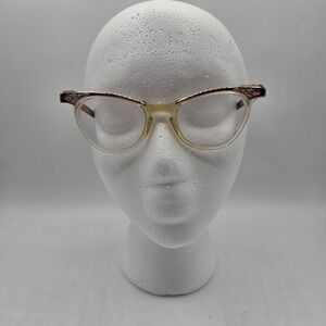 Vintage Shuron Cat Eyes 4 1/4-5 1/2 Aluminum Glasses 50s 60s